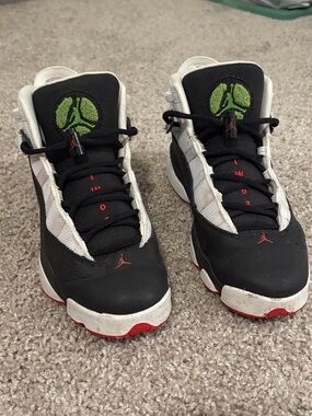 Jordan Kids' Grade-school Black/White/Red 6 rings Sneakers